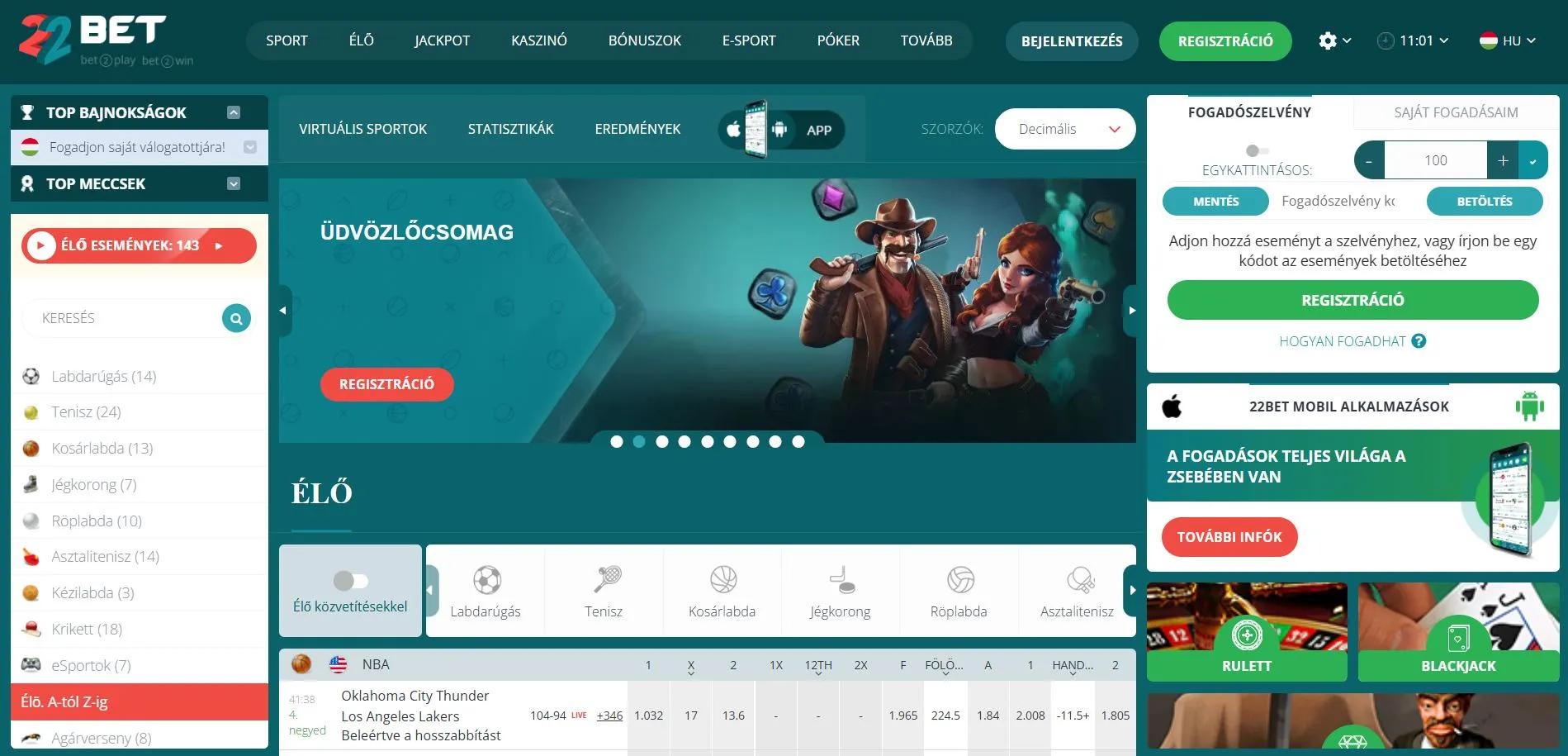 online casino magyar 22bet Casino